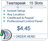 Teamspeak Server 15 
User